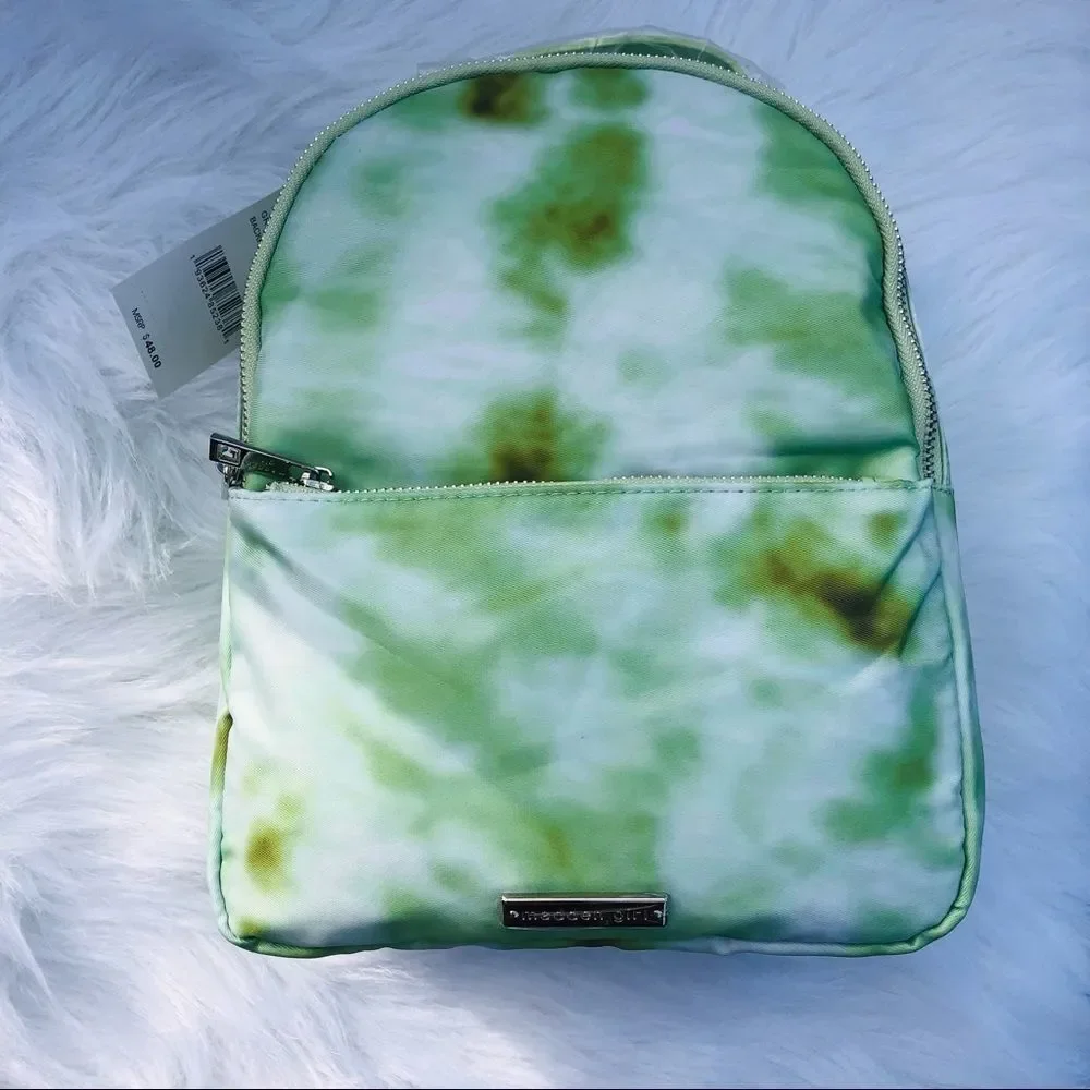 Madden Girl‎ MG-6200 Green Tie Dye Mini Backpack Silver Hardware NWT